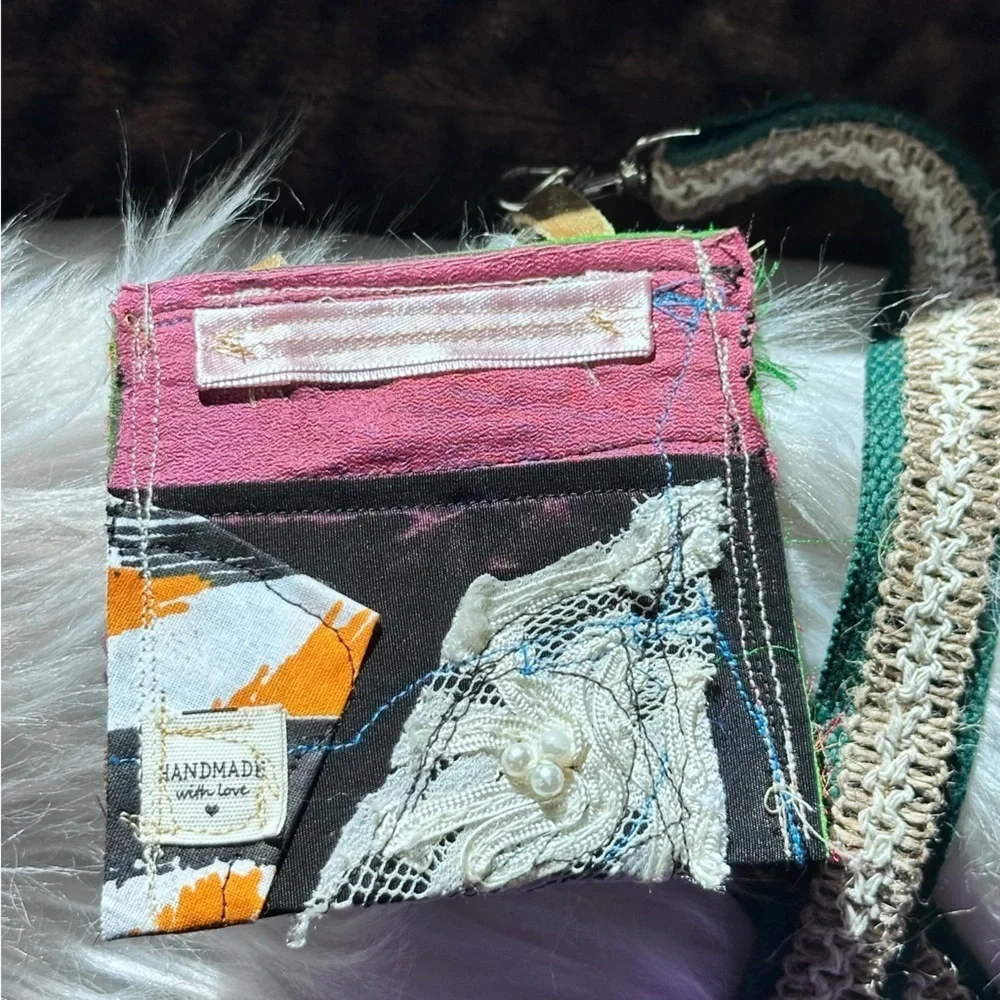 RUBYRUDI Necklace Purse, Hand Crafted, Amulet Wallet Pouch Artisan OOAK Signed